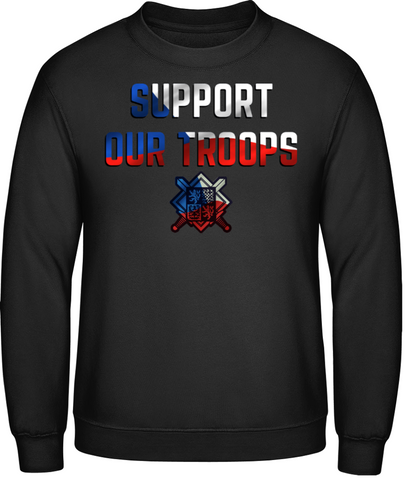 Support our troops - pánská mikina bez kapuce AWDis - Forces.Design