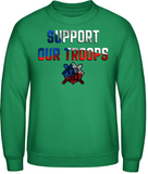 Support our troops - pánská mikina bez kapuce AWDis - Forces.Design