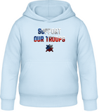 Support our troops - dětská mikina s kapucí AWDis - Forces.Design