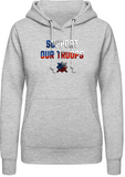 Support our troops - dámská mikina s kapucí AWDis - Forces.Design