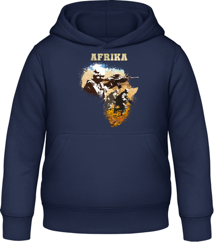 Afrika - dětská mikina s kapucí AWDis - Forces.Design