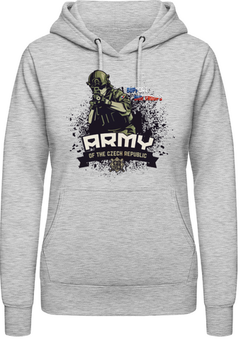 Armáda - support our troops - dámská mikina s kapucí AWDis - Forces.Design