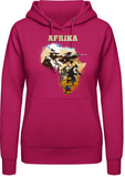 Afrika - znak - dámská mikina s kapucí AWDis - Forces.Design