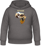 Afrika - dětská mikina s kapucí AWDis - Forces.Design